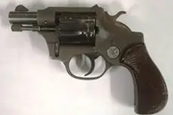The gun recovered during the arrest